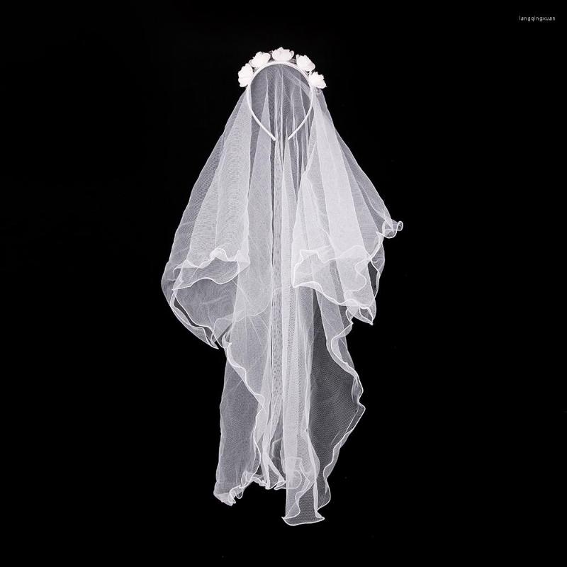 Headpieces Pure White Flowers Double Layer Long Bridal Wedding Veil Party Temperament Fairy Hair Decoration Po Props
Headpieces Pure White Flowers Double Layer Long Bridal Wedding Veil Party Temperament Fairy Hair Decoration Po Props