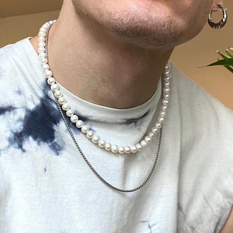 Choker 2022 Imitation Pearl Necklace Men Fashion Handmade Stainless Steel Box Chain For Jewelry Gift
Choker 2022 Imitation Pearl Necklace Men Fashion Handmade Stainless Steel Box Chain For Jewelry Gift