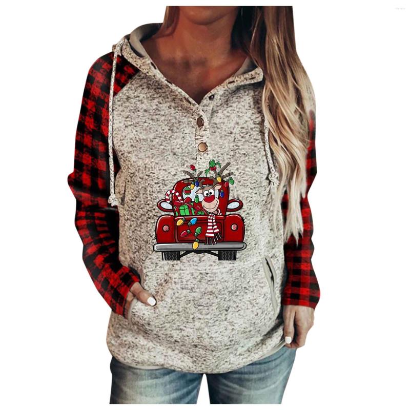 Women' Hoodies Women Christmas Sweatshirts Plaid Catton Glass Print Long Sleeve Pullover With Pocket Winter Clothes, Green
Women' Hoodies Women Christmas Sweatshirts Plaid Catton Glass Print Long Sleeve Pullover With Pocket Winter Clothes, Green