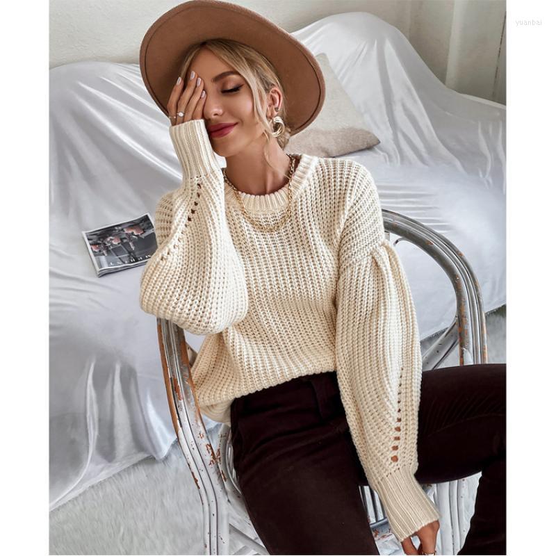 Women' Sweaters Women Sweater Casual Solid Color Knitted Pullove Thick Line Lazy Fashion Top Coat Loose Elegant Woman, White
Women' Sweaters Women Sweater Casual Solid Color Knitted Pullove Thick Line Lazy Fashion Top Coat Loose Elegant Woman, White