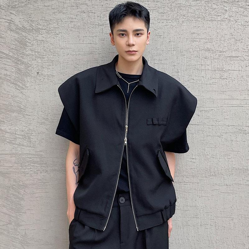 Men's Vests Sleeveless Wide Shoulder Men Vest Korean Streetwear Fashion Vintage Short Style Waistcoat Jacket Male Harajuku Coat, Black 3706
Men's Vests Sleeveless Wide Shoulder Men Vest Korean Streetwear Fashion Vintage Short Style Waistcoat Jacket Male Harajuku Coat, Black 3706