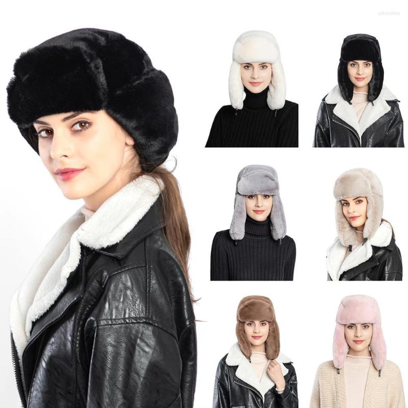 Berets Bomber Hats Winter Men Warm Russian Hat With Ear Flap Women Faux Fur Trapper Cap Earflap Outdoor Windproof Trooper, Light pink
Berets Bomber Hats Winter Men Warm Russian Hat With Ear Flap Women Faux Fur Trapper Cap Earflap Outdoor Windproof Trooper, Light pink