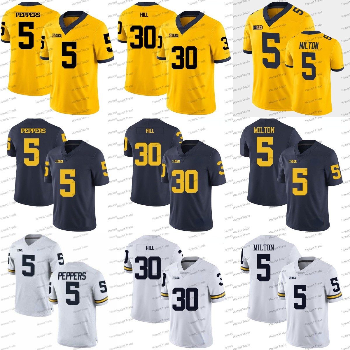 American College Football Wear NCAA 5 Jabrill Peppers Football Jersey Michigan 5 Joe Milton Daxton Hill Yellow Blue White College Mens Jerseys Stitched, Men jersey
American College Football Wear NCAA 5 Jabrill Peppers Football Jersey Michigan 5 Joe Milton Daxton Hill Yellow Blue White College Mens Jerseys Stitched, Men jersey