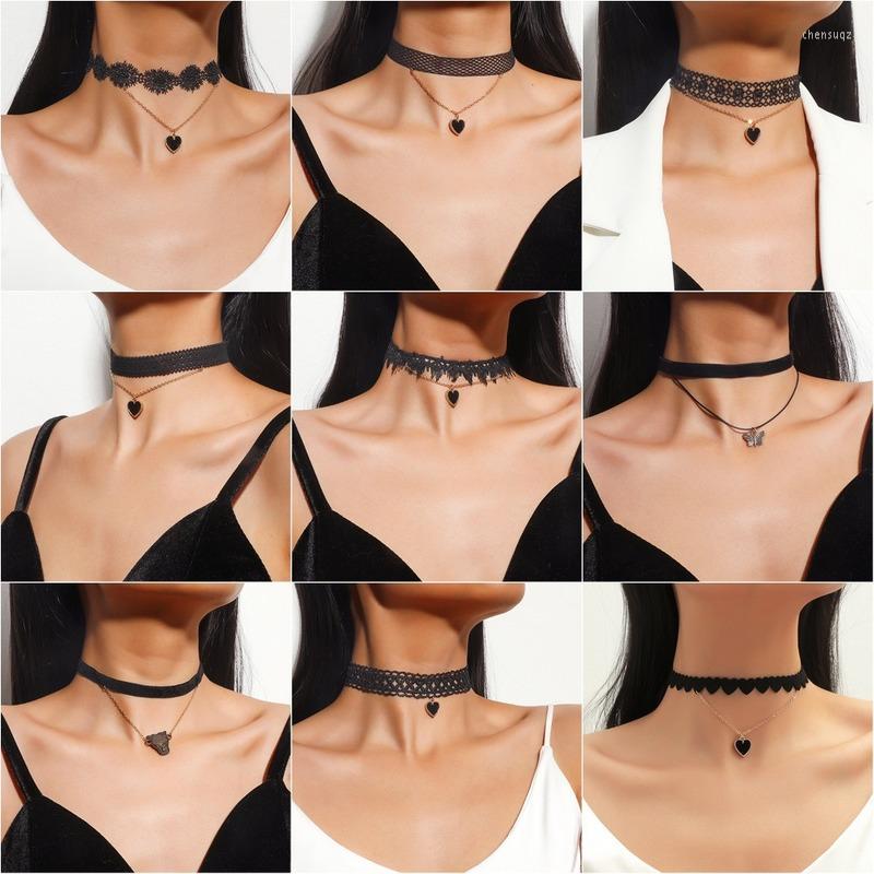 Choker Orgin Summer Unique Design Black Color Lace Double Layer Necklace For Women Irregular Love Heart Jewelry
Choker Orgin Summer Unique Design Black Color Lace Double Layer Necklace For Women Irregular Love Heart Jewelry