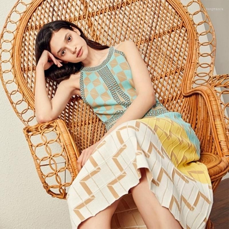 Casual Dresses ZAWFL High Quality 2022 Summer Women Sleeveless Geometry Knitted Long Dress Slim Holiday Pleated Vestidos, Picture color
Casual Dresses ZAWFL High Quality 2022 Summer Women Sleeveless Geometry Knitted Long Dress Slim Holiday Pleated Vestidos, Picture color