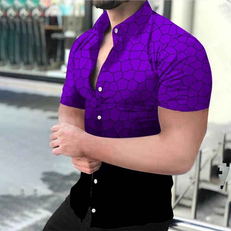 Men' Casual Shirts Luxury Men' Turn-down Collar Buttoned Hawaiian Shirt Gradient Print Short Sleeve Tops Cardigan Clothing, Zc-1462
Men' Casual Shirts Luxury Men' Turn-down Collar Buttoned Hawaiian Shirt Gradient Print Short Sleeve Tops Cardigan Clothing, Zc-1462