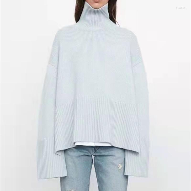 Women's Sweaters Women's Turtleneck Knitted Sweater Side Split Long Sleeve Casual 2022 Winter Lady Loose Pullover Tops Female Blue
Women's Sweaters Women's Turtleneck Knitted Sweater Side Split Long Sleeve Casual 2022 Winter Lady Loose Pullover Tops Female Blue