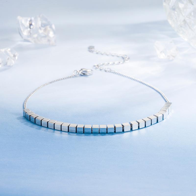 Anklets KOFSAC Simple Woman Casual/Sporty 925 Silver Chain Women Ankle Geometric Square Beads Jewelry 2022 Fashion Summer Gift
Anklets KOFSAC Simple Woman Casual/Sporty 925 Silver Chain Women Ankle Geometric Square Beads Jewelry 2022 Fashion Summer Gift