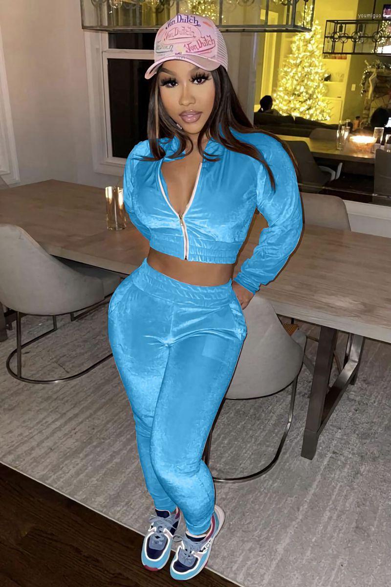 Women' Two Piece Pants TNNAOFF Trendy Korean Velvet Tracksuits Women Set Full Sleeve Zip Coat Fall Sexy Pencil Streetwear Matching Sets, Blue
Women' Two Piece Pants TNNAOFF Trendy Korean Velvet Tracksuits Women Set Full Sleeve Zip Coat Fall Sexy Pencil Streetwear Matching Sets, Blue