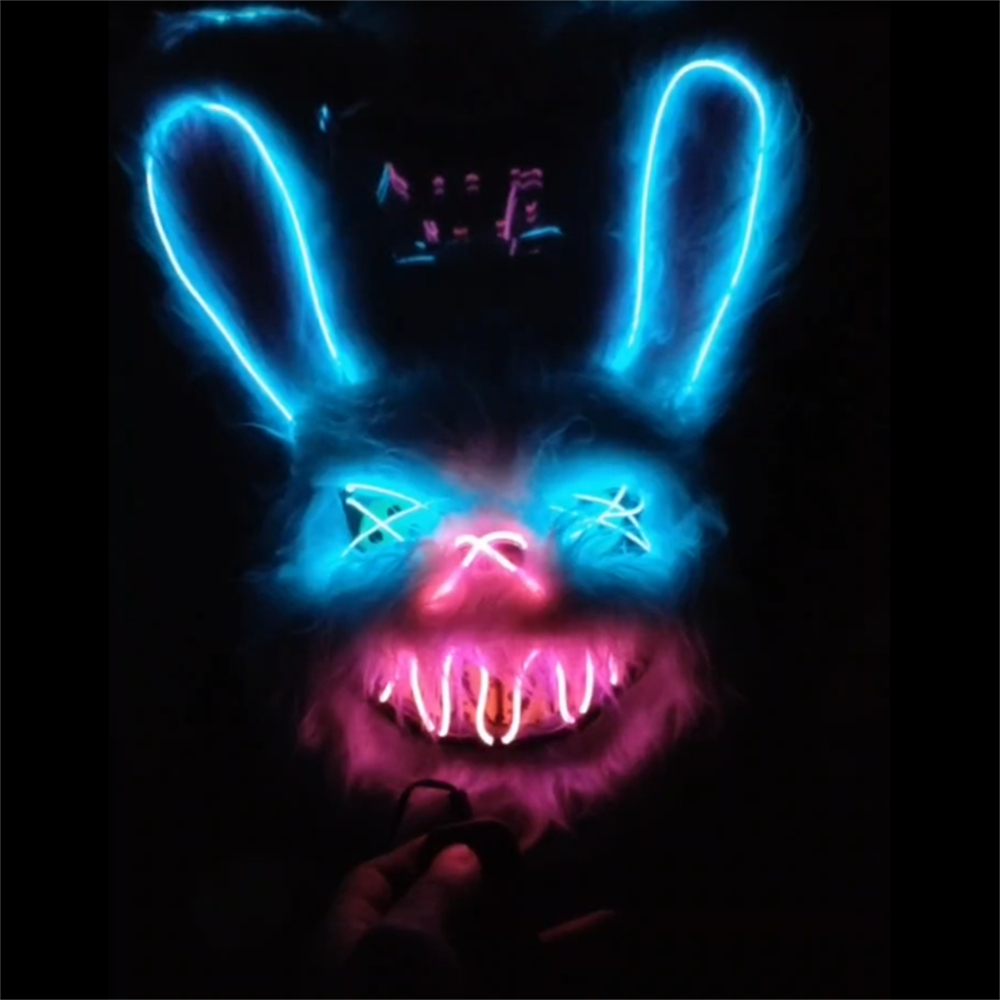 Party Masks Halloween Scary Mask Rabbit Bunny Mask Plush Head Cosplay Costume Props Halloween Party LED Glowing Mask 221011
Party Masks Halloween Scary Mask Rabbit Bunny Mask Plush Head Cosplay Costume Props Halloween Party LED Glowing Mask 221011
