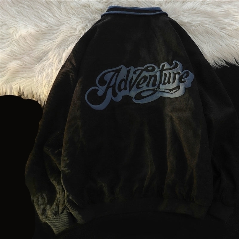 Womens Hoodies Sweatshirts Japanese Harajuku style baseball uniform spring and autumn men women corduroy letter printing jacket top 221010, No pattern 
Womens Hoodies Sweatshirts Japanese Harajuku style baseball uniform spring and autumn men women corduroy letter printing jacket top 221010, No pattern