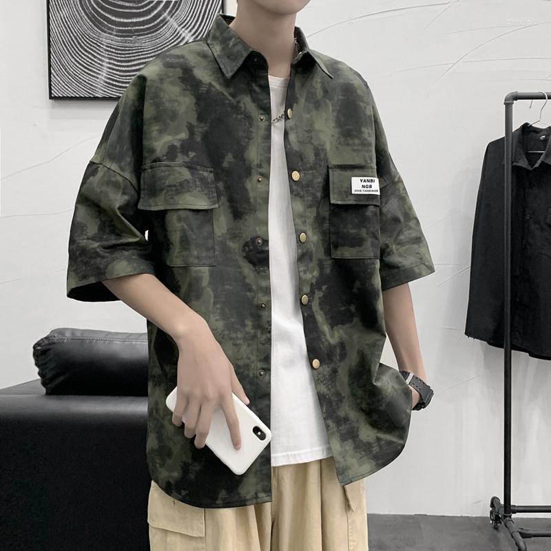 Men's Casual Shirts E BOY Cargo Men Japanese Fashion Short Sleeve Trendy Summer Combat Camouflage Handsome Ins All-match Tie Dye Harajuku, Gray
Men's Casual Shirts E BOY Cargo Men Japanese Fashion Short Sleeve Trendy Summer Combat Camouflage Handsome Ins All-match Tie Dye Harajuku, Gray