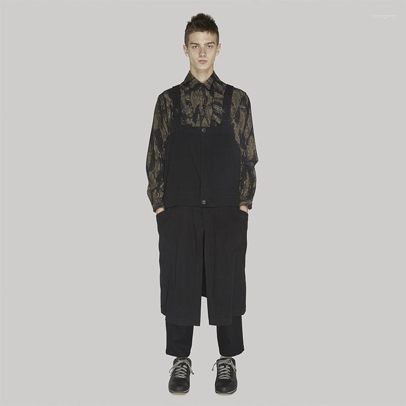 Men' Pants Spring And Autumn Men Irregular Design False Two One-piece Work Clothes Oil Painting Culottes Overalls Pure Color, Black
Men' Pants Spring And Autumn Men Irregular Design False Two One-piece Work Clothes Oil Painting Culottes Overalls Pure Color, Black