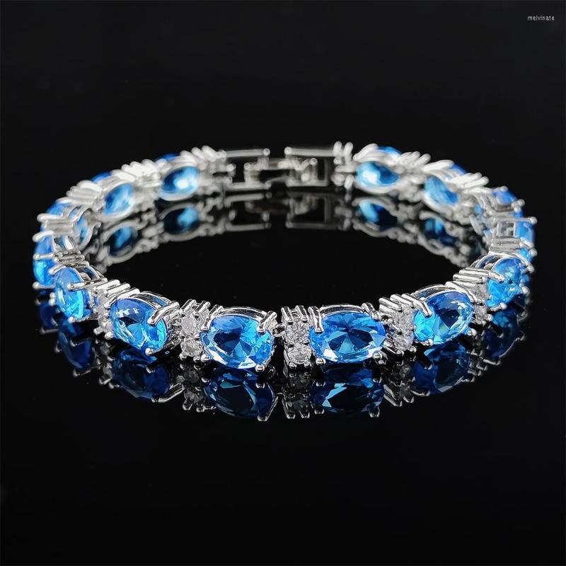Strand 2022 Luxury SKY Blue Color Oval Bracelet Bangle For Women Anniversary Gift Jewelry Wholesale S6114
Strand 2022 Luxury SKY Blue Color Oval Bracelet Bangle For Women Anniversary Gift Jewelry Wholesale S6114
