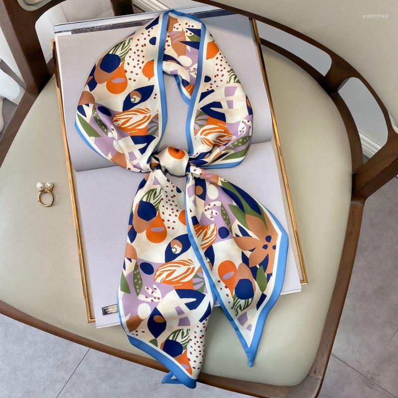 Scarves Silk Scarf Ribbon 15 150cm Leaf Print Women Lady Bag Foulard Bandana Hair Hijab Fashion Female Skinny Scarfs
Scarves Silk Scarf Ribbon 15 150cm Leaf Print Women Lady Bag Foulard Bandana Hair Hijab Fashion Female Skinny Scarfs