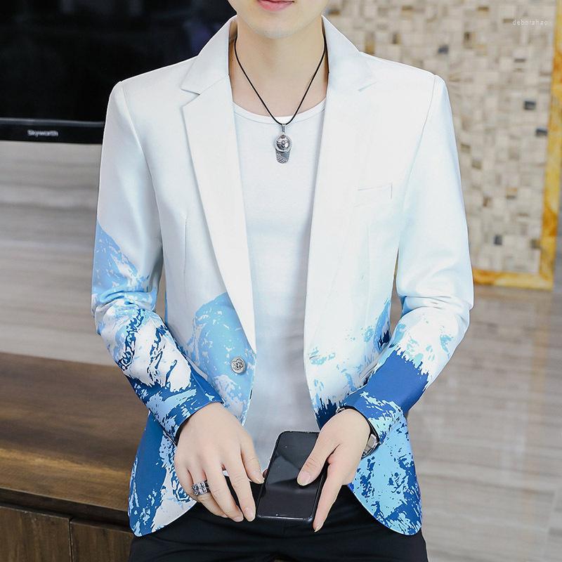 Men's Suits HOO 2022 Men's Spring And Autumn Fashion Printed Blazer Teenagers Single Button Gradient Color, White
Men's Suits HOO 2022 Men's Spring And Autumn Fashion Printed Blazer Teenagers Single Button Gradient Color, White