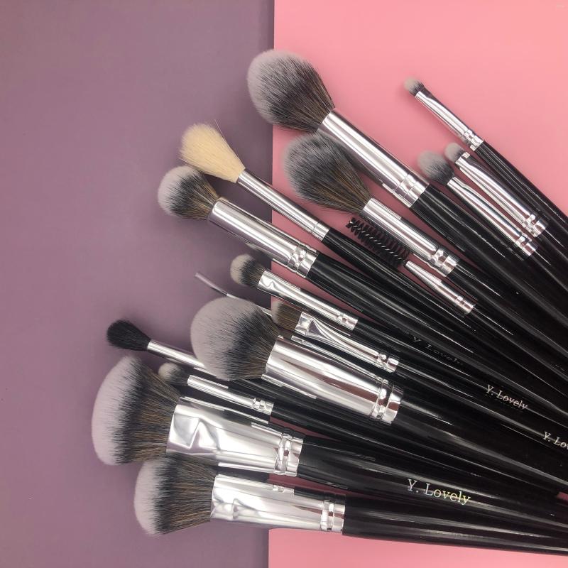 YLovely Makeup Brushes Set Black/Silver Professional With Natural Hair Foundation Powder Eyeshadow Make Up Brush
YLovely Makeup Brushes Set Black/Silver Professional With Natural Hair Foundation Powder Eyeshadow Make Up Brush