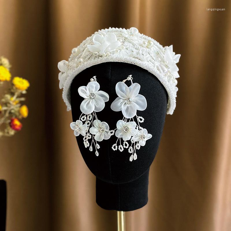 Headpieces Beautiful Beaded Petals Hairbands Embroidery Flower Earrings Sets Luxury Mori Headband Hair Band Set Bridal Wedding Tiara
Headpieces Beautiful Beaded Petals Hairbands Embroidery Flower Earrings Sets Luxury Mori Headband Hair Band Set Bridal Wedding Tiara