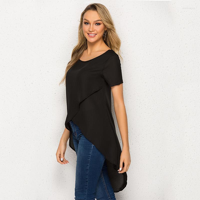 Women' T Shirts Summer Shirt Round Collar Front Short Back Long Sleeve Hirt Casual Loose Tops T-Shirt For Women, Black
Women' T Shirts Summer Shirt Round Collar Front Short Back Long Sleeve Hirt Casual Loose Tops T-Shirt For Women, Black
