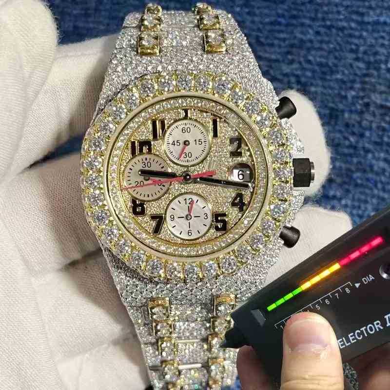 2022 New Version ston Watch Gold&Sier PASS TT Mens VVS diamonds top quality Automatic ETA movement Luxury Iced Out 2-Tone, 0.8mm 
2022 New Version ston Watch Gold&Sier PASS TT Mens VVS diamonds top quality Automatic ETA movement Luxury Iced Out 2-Tone, 0.8mm