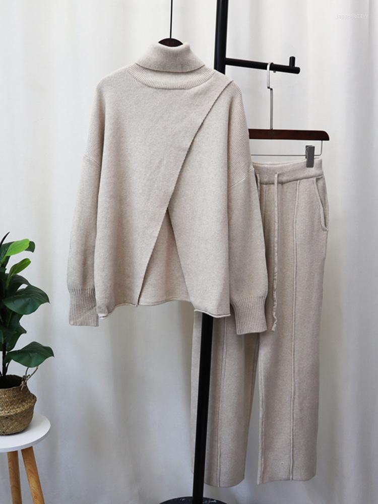 Women's Two Piece Pants Casual Fashion Turtleneck Knitted Pullover Wide Leg 2 Pieces Set Loose Sweater Suit Women's Autumn Winter H337, Beige
Women's Two Piece Pants Casual Fashion Turtleneck Knitted Pullover Wide Leg 2 Pieces Set Loose Sweater Suit Women's Autumn Winter H337, Beige