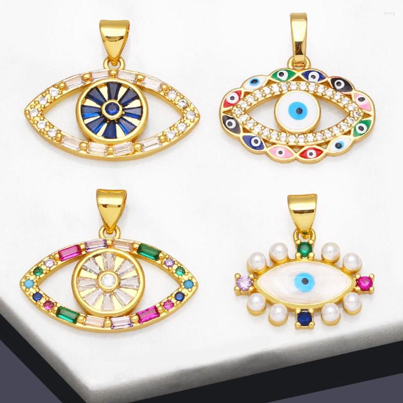 Pendant Necklaces OCESRIO Rainbow Blue Eye Necklace Making Copper Gold Plated Beads Evil Jewelry Ojos Turcos Pdta859
Pendant Necklaces OCESRIO Rainbow Blue Eye Necklace Making Copper Gold Plated Beads Evil Jewelry Ojos Turcos Pdta859