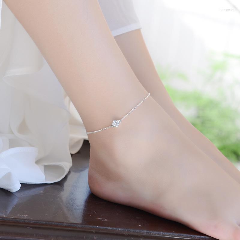 Anklets Beautiful Crystal Round Female Jewelry Fashion 925 Sterling Silver Bracelets For Women Birthday Party Accessories
Anklets Beautiful Crystal Round Female Jewelry Fashion 925 Sterling Silver Bracelets For Women Birthday Party Accessories