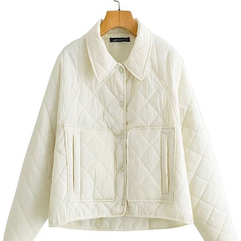 Womens Down Parkas European goods yan seam diamond shaped lapel cottonpadded coat autumn and winter short thin cottonpadded jacket 221010, White
Womens Down Parkas European goods yan seam diamond shaped lapel cottonpadded coat autumn and winter short thin cottonpadded jacket 221010, White