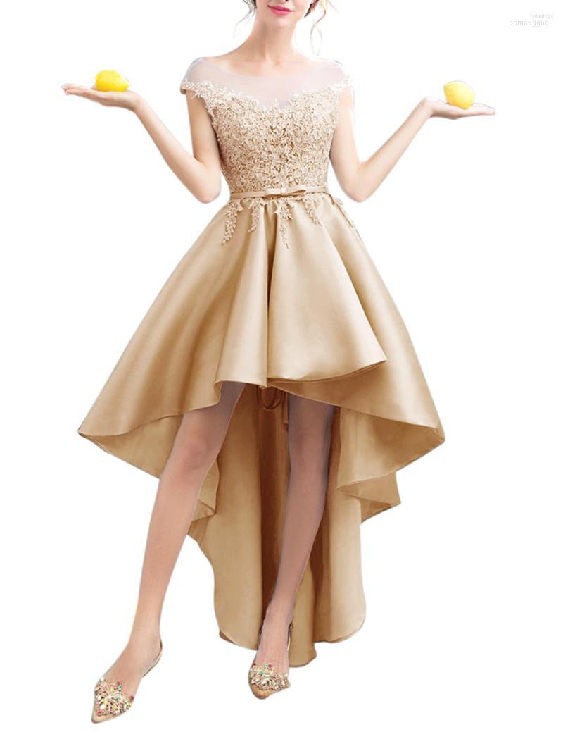 Party Dresses Sash Satin High Low Homecoming Lace Appliques Bodices Floor Length Prom V-Neck Girls Cap Sleeves Dress, Gray
Party Dresses Sash Satin High Low Homecoming Lace Appliques Bodices Floor Length Prom V-Neck Girls Cap Sleeves Dress, Gray