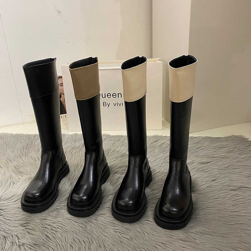 Boots 2022 Autumn Winter Shoes Women Long Boot Thick Sole Knight Knee High Designer Round Toe PU Leather Y2210, Beige
Boots 2022 Autumn Winter Shoes Women Long Boot Thick Sole Knight Knee High Designer Round Toe PU Leather Y2210, Beige