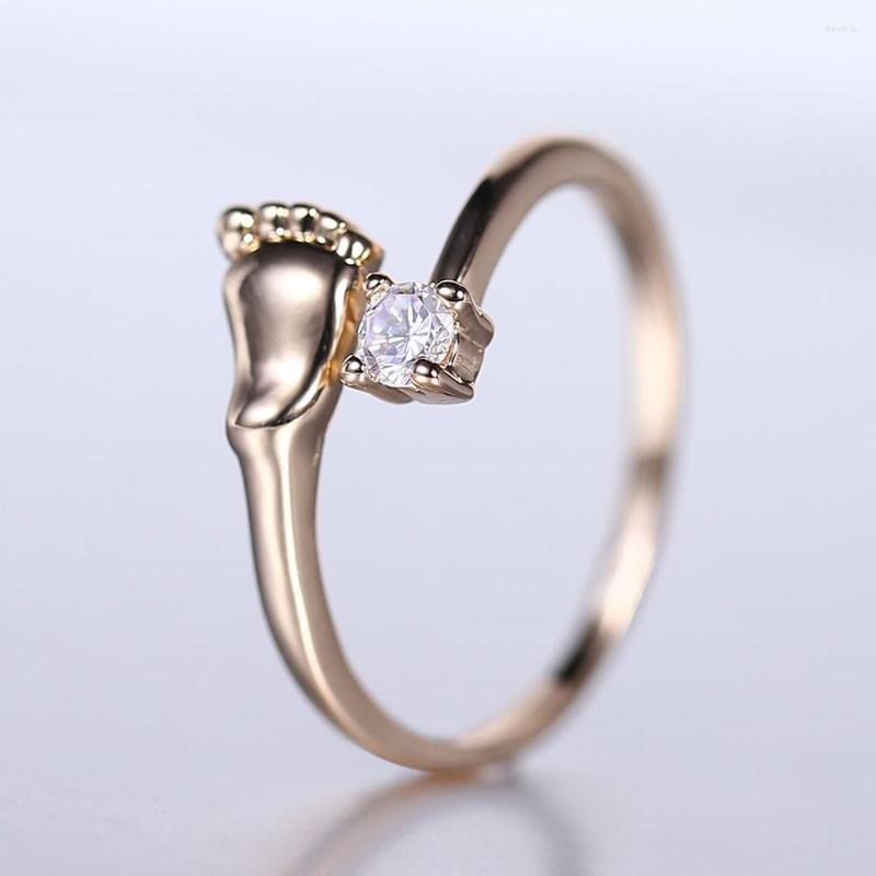 Wedding Rings Resizable Ring For Women Girls 585 Rose Gold Color Open Finger Free Size Band Cubic Zircon Little Baby Foot Jewelry HGR62
Wedding Rings Resizable Ring For Women Girls 585 Rose Gold Color Open Finger Free Size Band Cubic Zircon Little Baby Foot Jewelry HGR62