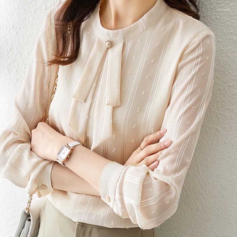 Women' Blouses Autumn French Style Elegant Women Chiffon Shirts Loose Temperament Bow-Knot Ladies Tops Blusas MM1205, Beige
Women' Blouses Autumn French Style Elegant Women Chiffon Shirts Loose Temperament Bow-Knot Ladies Tops Blusas MM1205, Beige