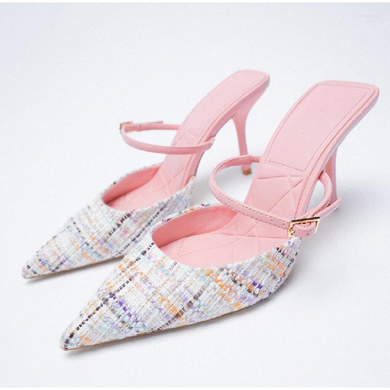 Sandals Female Shoes Slippers Soft Platform Women Heels Pointed Toe Med Mules Sexy 2022 Comfort Summer Square High Basic Fabric, Pink
Sandals Female Shoes Slippers Soft Platform Women Heels Pointed Toe Med Mules Sexy 2022 Comfort Summer Square High Basic Fabric, Pink