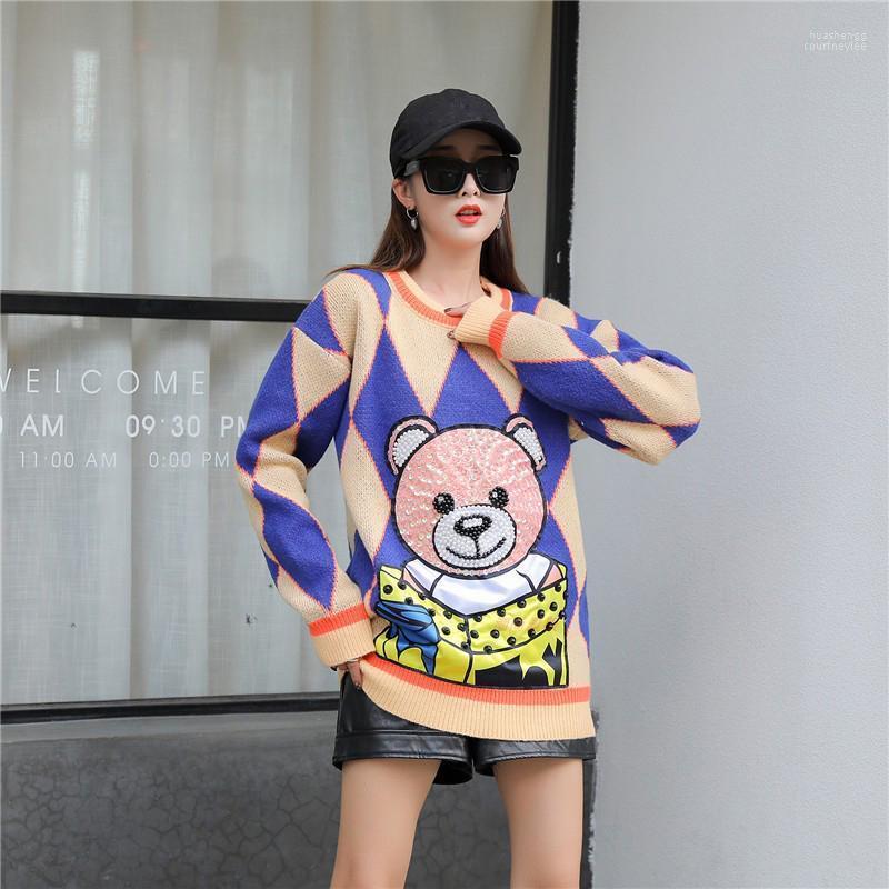 Women's Sweaters Women's 2022 Autumn Winter Women Kawaii Cartoon Sweater Long Sleeve Argyle Plaid Round Neck Diamond Sequined Warm, Smile
Women's Sweaters Women's 2022 Autumn Winter Women Kawaii Cartoon Sweater Long Sleeve Argyle Plaid Round Neck Diamond Sequined Warm, Smile