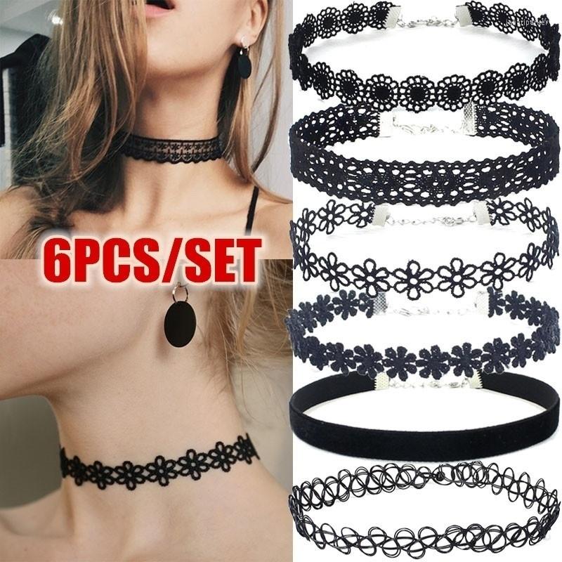 Choker 6Pcs/Set Necklace Set Stretch Velvet Classic Tattoo Lace Fabric For Women Girls
Choker 6Pcs/Set Necklace Set Stretch Velvet Classic Tattoo Lace Fabric For Women Girls