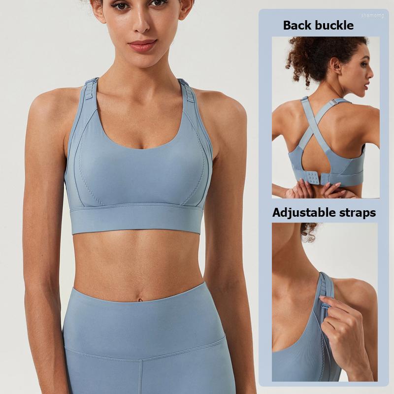 Yoga Outfit Women High Impact Fitness Bra Sexy Cross Back Adjustable Sports Underwear Female Stretchy Gym Crop Tops With Chest Pads, Blue
Yoga Outfit Women High Impact Fitness Bra Sexy Cross Back Adjustable Sports Underwear Female Stretchy Gym Crop Tops With Chest Pads, Blue