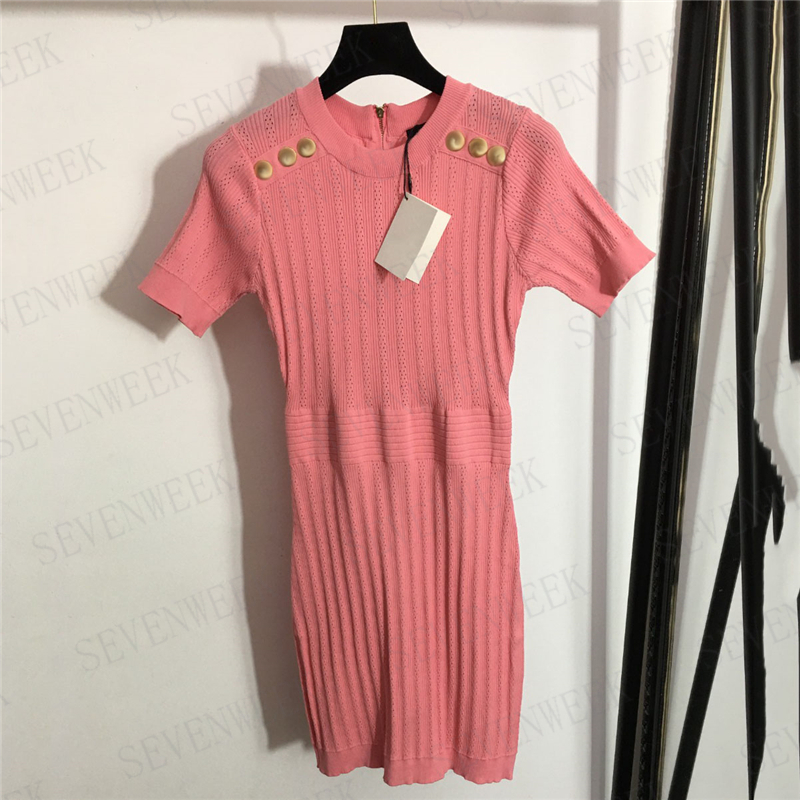Womens Casual Dresses Fashion Hollow Knit Skirts Classic Vintage Dress Clothes Short Sleeve Slim Dress For Lady, Pink
Womens Casual Dresses Fashion Hollow Knit Skirts Classic Vintage Dress Clothes Short Sleeve Slim Dress For Lady, Pink