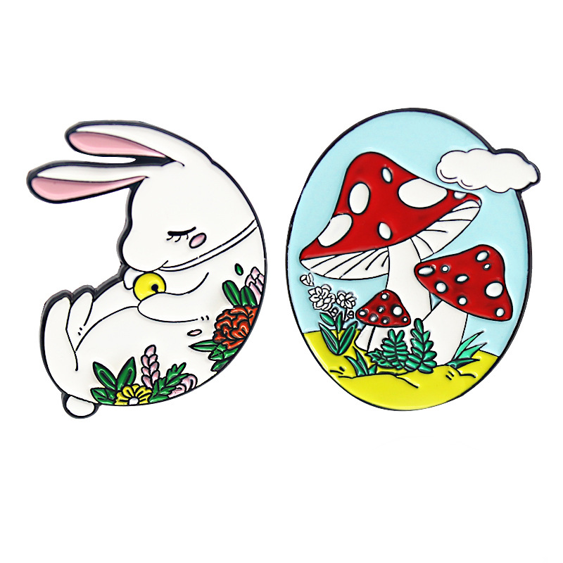 Sleeping Cartoon Flower White Rabbit Brooches for Women Red Mushrooms in a Clear Sky Alloy Badges Cute Collar Pin Jewelry Gift Accessories
Sleeping Cartoon Flower White Rabbit Brooches for Women Red Mushrooms in a Clear Sky Alloy Badges Cute Collar Pin Jewelry Gift Accessories