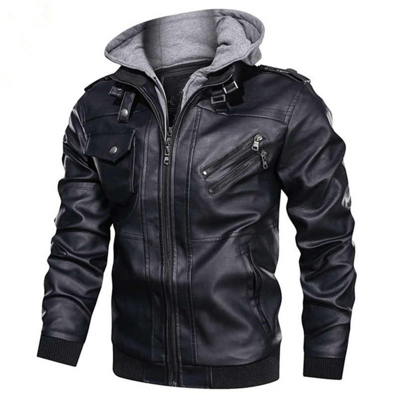 Men's Leather Faux Motorcycle Jacket Autumn Winter Fashion Windbreaker Homme Hooded Outwear Warm Biker PU Jackets EU Size 3XL 221010, Black gray
Men's Leather Faux Motorcycle Jacket Autumn Winter Fashion Windbreaker Homme Hooded Outwear Warm Biker PU Jackets EU Size 3XL 221010, Black gray
