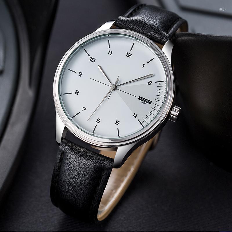 Wristwatches Yazole Fashion Waterproof Mens Watches Top Leather Analog Quartz Watch Men Casual Relogio Masculino Erkek Kol, Black
Wristwatches Yazole Fashion Waterproof Mens Watches Top Leather Analog Quartz Watch Men Casual Relogio Masculino Erkek Kol, Black