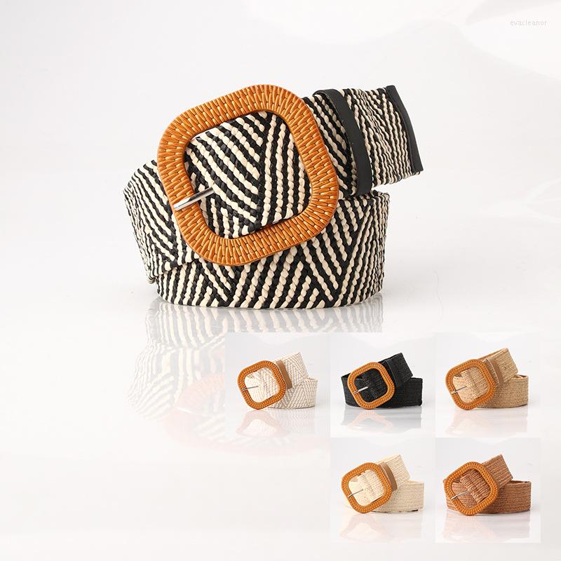 Belts Wooden Buckle Dress Belt For Women Casual Female Braided Wide Strap Designer Woven Girls Elastic PP Straw, Black
Belts Wooden Buckle Dress Belt For Women Casual Female Braided Wide Strap Designer Woven Girls Elastic PP Straw, Black
