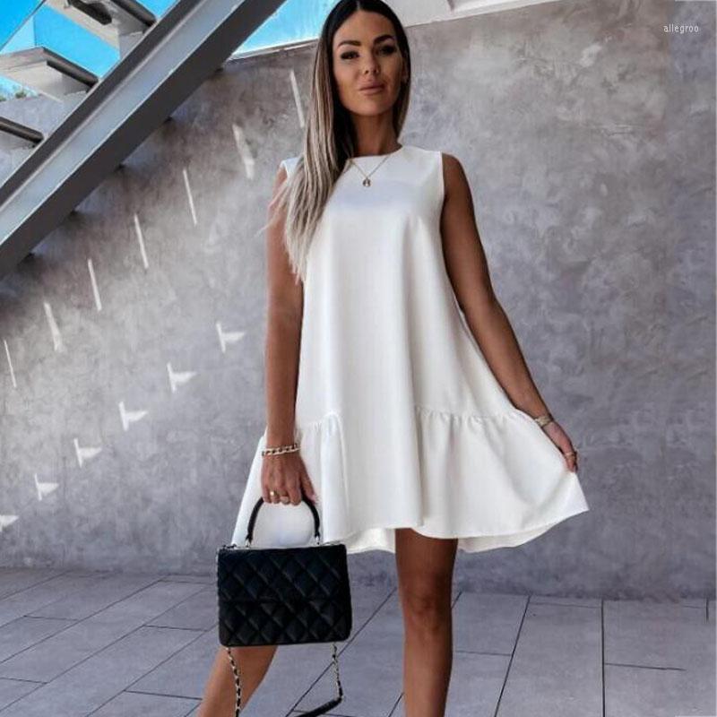 Casual Dresses Loose Summer Women Dress Fashion Ruffle Party Club Mini O Neck Sleeveless Vintage For Woman Robe Femme 2022, Black
Casual Dresses Loose Summer Women Dress Fashion Ruffle Party Club Mini O Neck Sleeveless Vintage For Woman Robe Femme 2022, Black