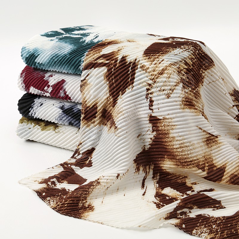Autumn Pleated Cotton Hijabs for Women Print Tie Dye Shawls Wraps Wrinkle Scarf Muslim Women Headscarf Islam Turban 180x80cm 
Autumn Pleated Cotton Hijabs for Women Print Tie Dye Shawls Wraps Wrinkle Scarf Muslim Women Headscarf Islam Turban 180x80cm