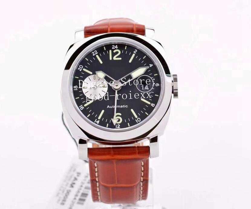 Business Watches Men Watch Black Dial Men's Automatic P.9000 Movement GMT Mechanical 088 Officine VS Leather Strap Pam VSF Calendar Steel
Business Watches Men Watch Black Dial Men's Automatic P.9000 Movement GMT Mechanical 088 Officine VS Leather Strap Pam VSF Calendar Steel
