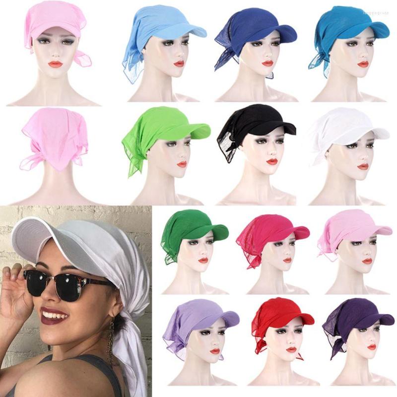 Bandanas Women Fashion Brim Cap Sun Visor With Pre-Tied Turban Caps Head Scarf Hijab Pure Color Muslim Beach Female Outdoor Hat
Bandanas Women Fashion Brim Cap Sun Visor With Pre-Tied Turban Caps Head Scarf Hijab Pure Color Muslim Beach Female Outdoor Hat