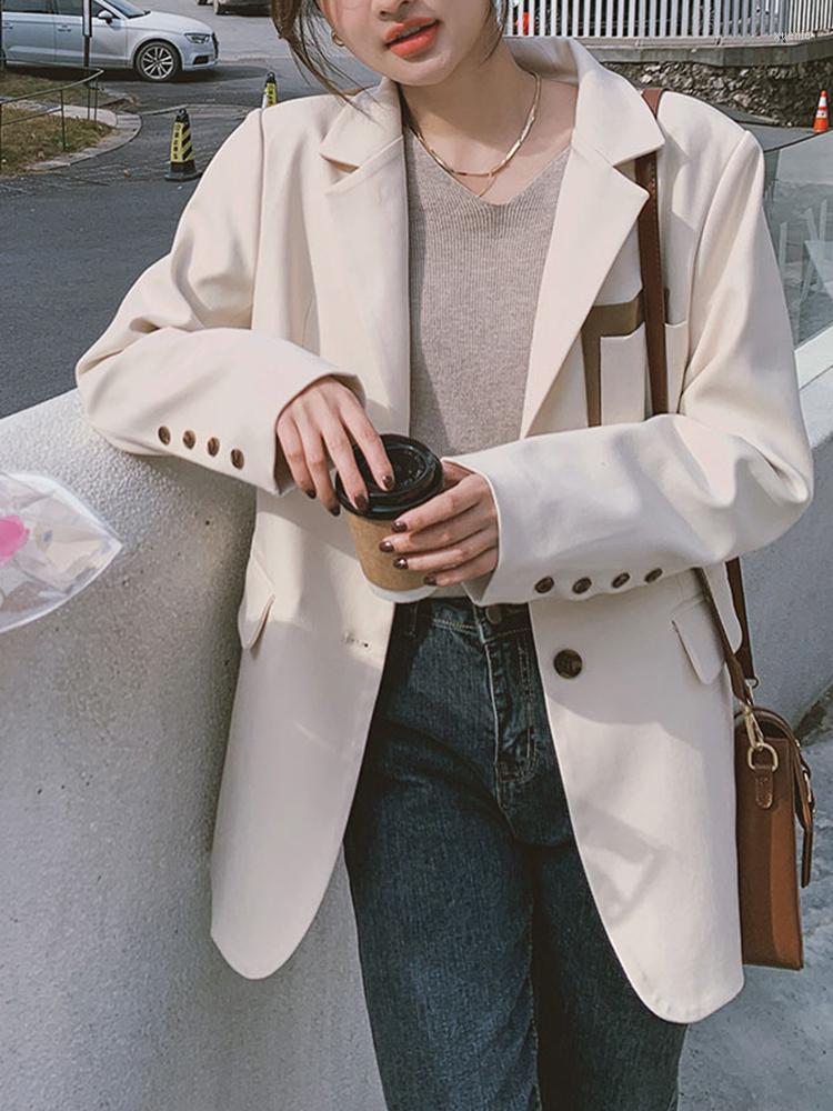 Women' Suits EVLOOKS Women Beige Back Button Color-block Big Size Blazer Lapel Long Sleeve Jacket Fashion Tide Spring Autumn 2022
Women' Suits EVLOOKS Women Beige Back Button Color-block Big Size Blazer Lapel Long Sleeve Jacket Fashion Tide Spring Autumn 2022