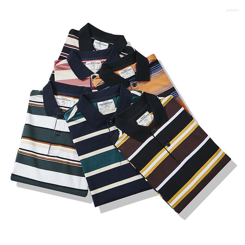 Men' Polos Summer Fashion High Quality Cotton Stripe Polo Shirt Men Color Stitching Lapel Short Sleeve T Heavy Thick Casual Tops, Stripe3
Men' Polos Summer Fashion High Quality Cotton Stripe Polo Shirt Men Color Stitching Lapel Short Sleeve T Heavy Thick Casual Tops, Stripe3