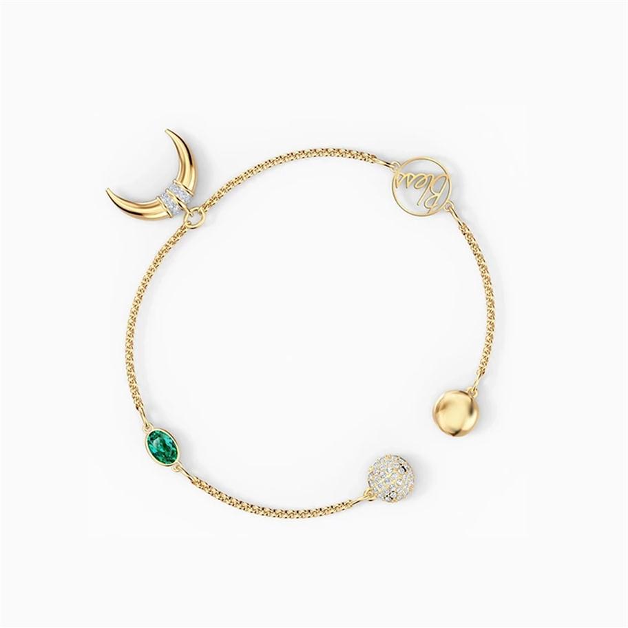 Fashion New REMIX COLLECTION HORN STRAND Ladies Bracelet Modern Egyptian Decoration Crystal Women Romantic Jewelry Gift224t