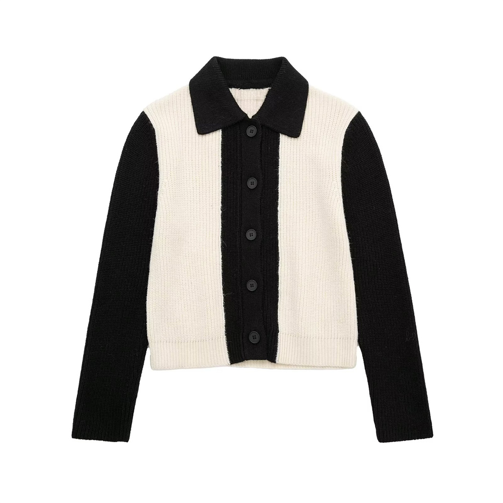 Autumn and Winter Women's Sweater Retro Korean style relaxed and versatile long sleeve color contrast lapel short knitted cardigan top, Multi
Autumn and Winter Women's Sweater Retro Korean style relaxed and versatile long sleeve color contrast lapel short knitted cardigan top, Multi