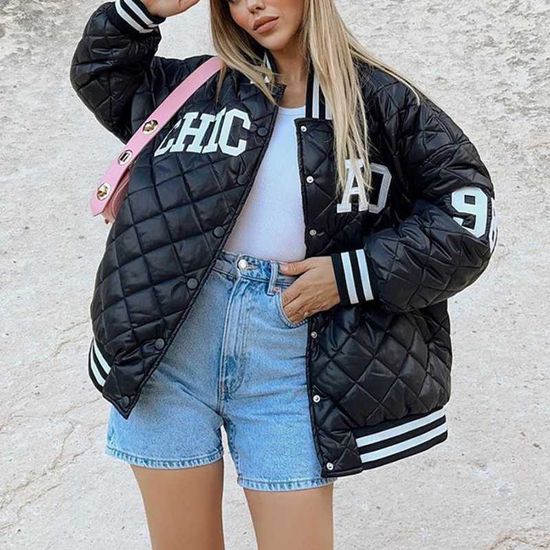 Women' Down Parkas Fashion Letter Embroidered Single Breasted Medium Jacket Baseball Suit Female Trendy Women Coats Padded Bomber Jackets 2022 T221011, White
Women' Down Parkas Fashion Letter Embroidered Single Breasted Medium Jacket Baseball Suit Female Trendy Women Coats Padded Bomber Jackets 2022 T221011, White